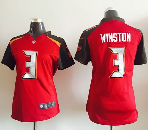 Nike Buccaneers #3 Jameis Winston Red Team Color Women's Stitched NFL New Elite Jersey - Click Image to Close
